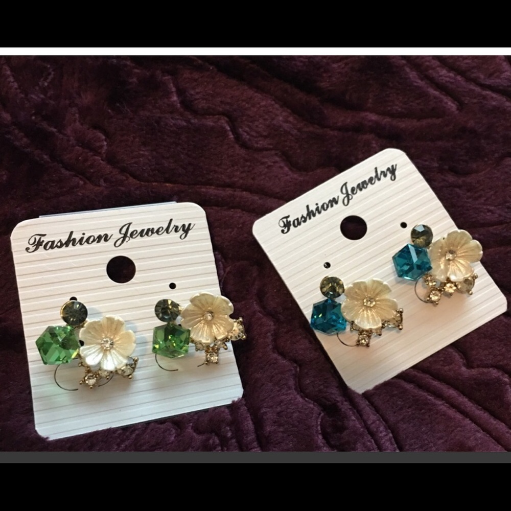 🌹3 Pair Gorgeous Flower Pot Earrings 🌹